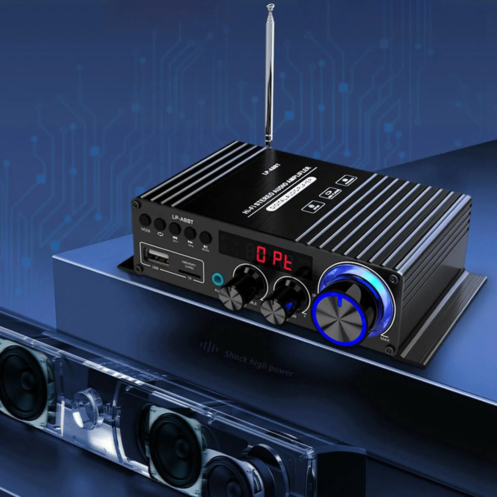 -A8BT аудио усилитель мощности Bluetooth 5 0 USB/TF AUX RCA FM HiFi Качество звука 2 канала для