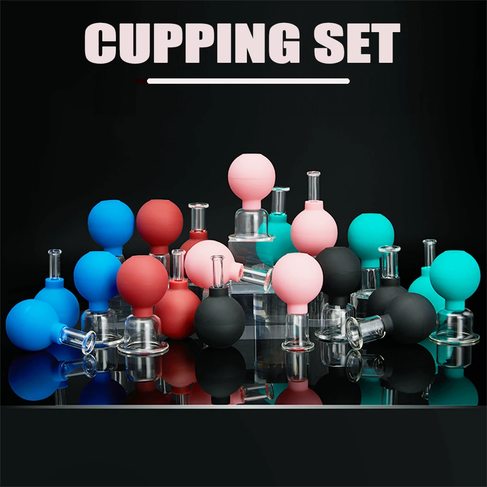 

4 pcs Glass Jar Vacuum Cupping Cellulite Massager for Face Acupuncture Suction Cup Slimming Fat Burning Health Care Face Sucker