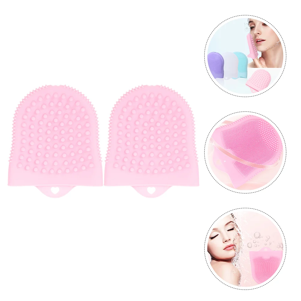 

2 Pcs Face Scrubber Exfoliator Scrubs Massage Silicone Facial Cleansing Brush Silica Gel Man