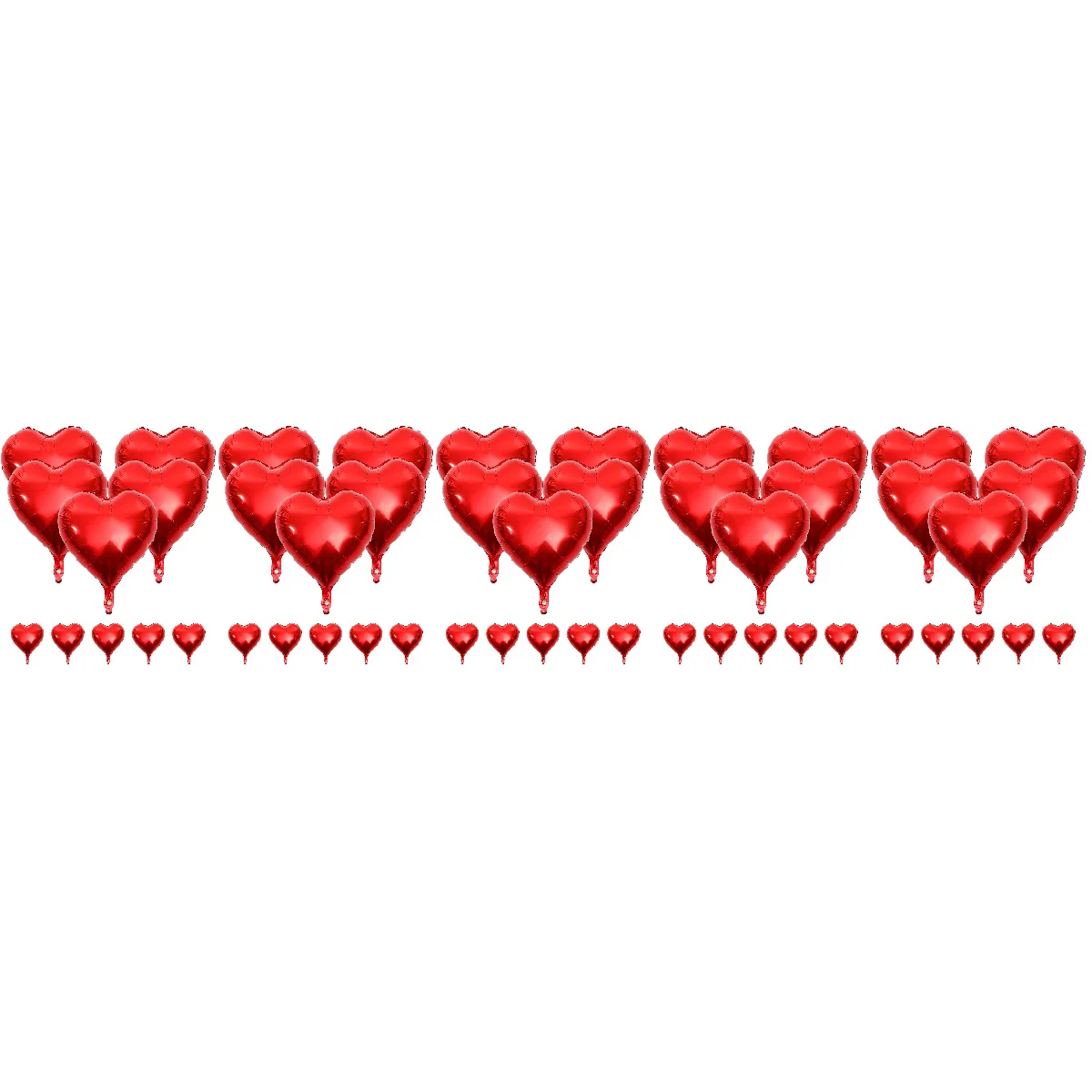 

50 Wedding Balloons Party Favors Aluminum Balloons Party Ornament Party Decorative Balloons Red Heart Balloons