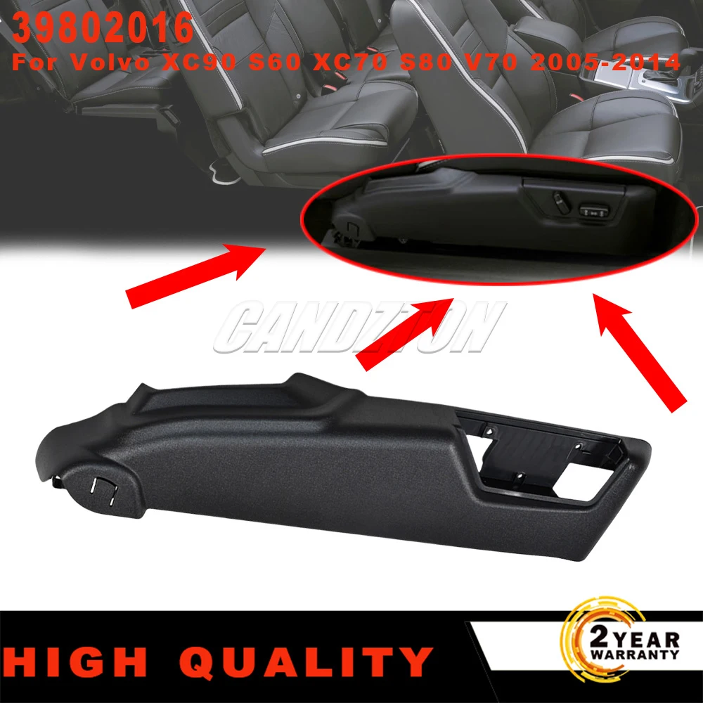 

Для Volvo S60 S80 V70 XC70 XC90 2005-2014 Новая электрическая нижняя панель сиденья, правая боковая накладка сиденья ABS 39802016, автомобильные аксессуары