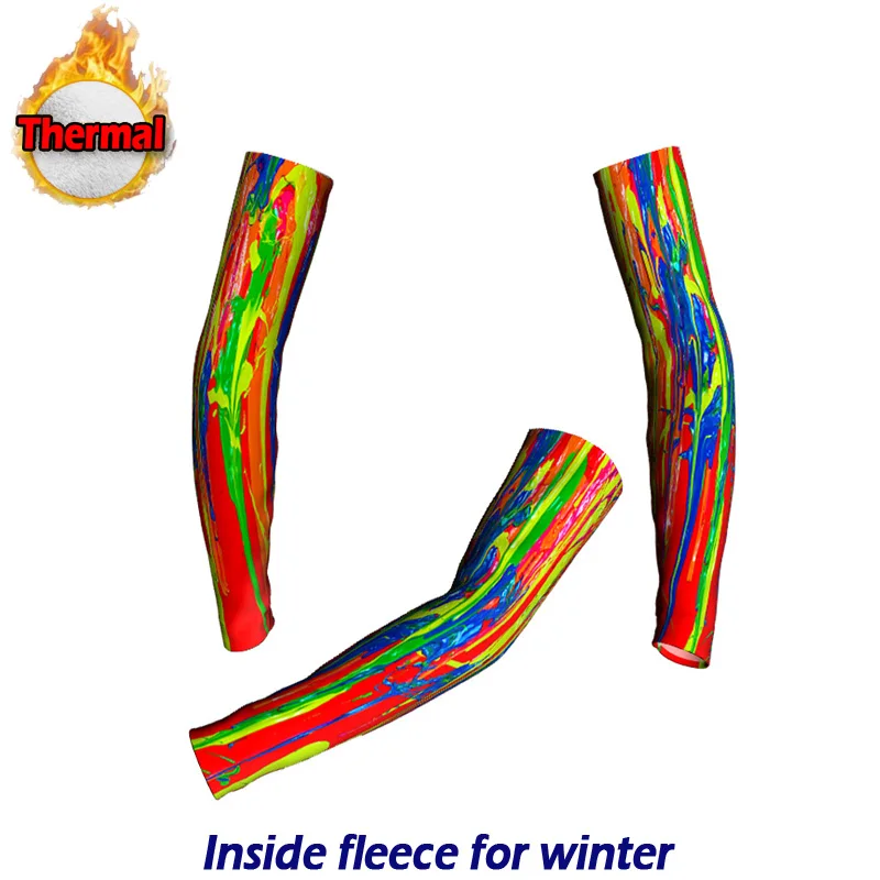 

Warm Quality Arm Sleeves for Cycling, Warm, Breathable, Bike, Running, Race, MTB, Sport, Motocross, Plus Fleece, Winter