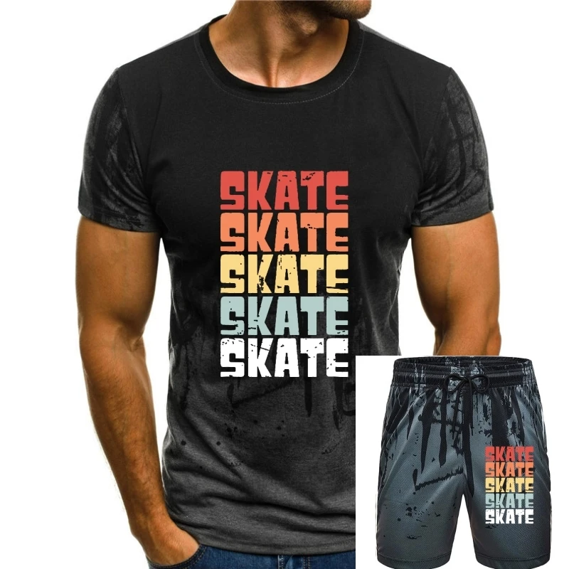 

Retro SKATE Roller Skating T-Shirt Normal Camisa Tops Shirts Retro Cotton Men T Shirts Harajuku Christmas Tees
