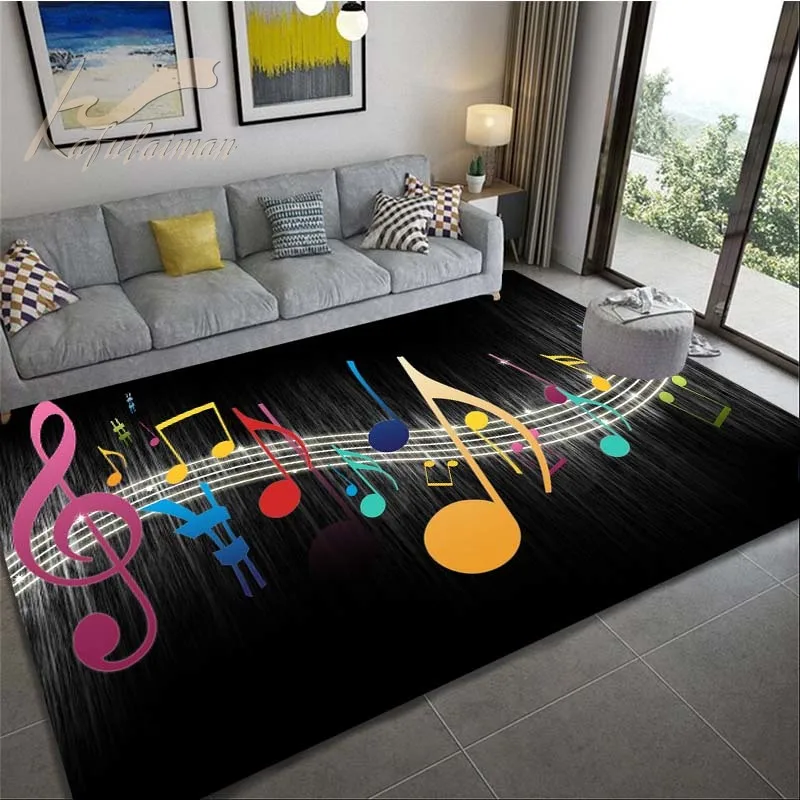 Ковер Музыкальный с 3D принтом декоративный мат из полиэстера для гостиной