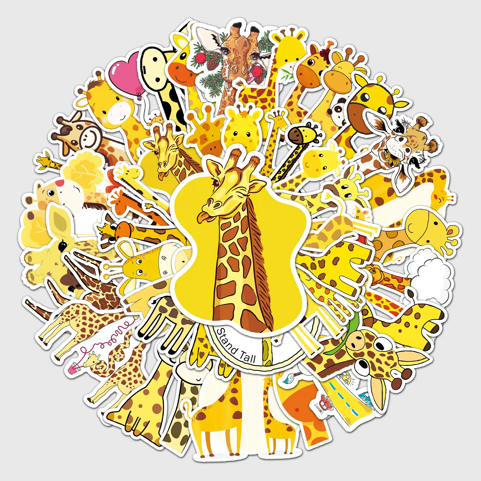 

Anime Around 50 Cartoon Giraffe Graffiti Stickers Cute Animal Children Stickers DIY Skateboard Water Cup Luggage Stickers