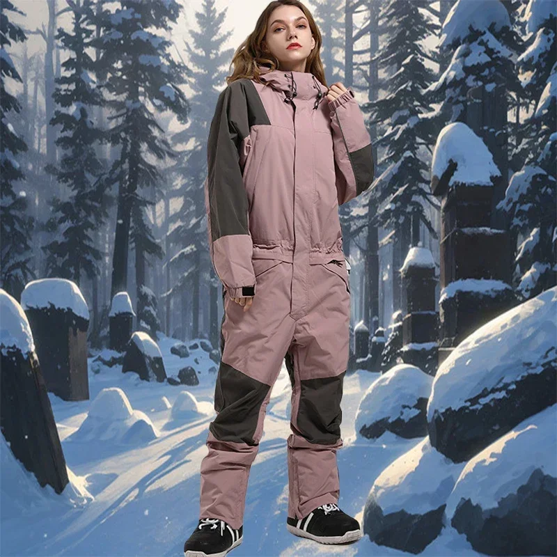 Лыжный костюм женский цельный одежда для сноуборда водонепроницаемый