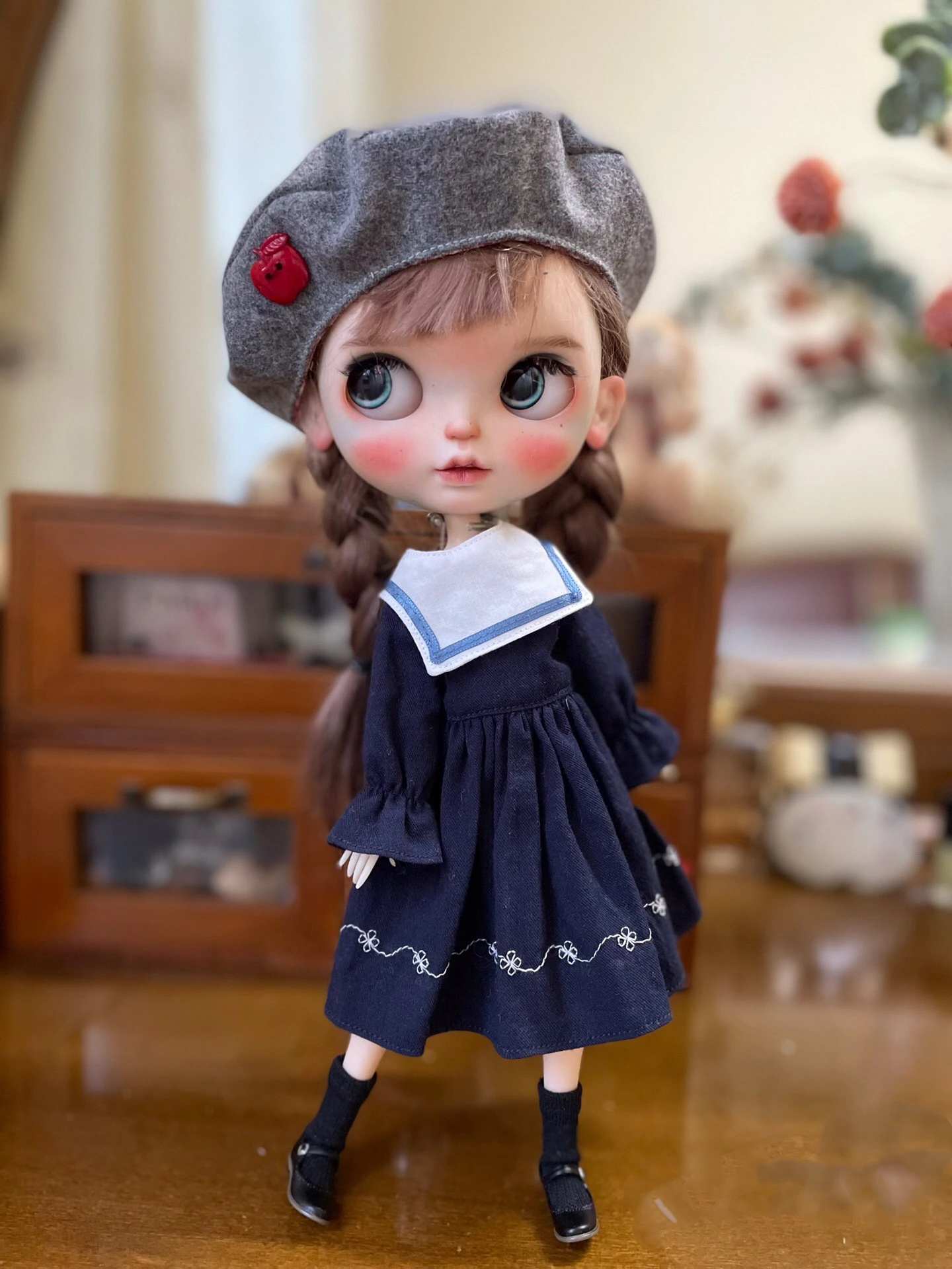 

Одежда Blythe, юбка в тибетском синем литературном стиле, 1/6, 30 см, BJD, аниме девушка (подходит для Pullip,Ob24, Licca)