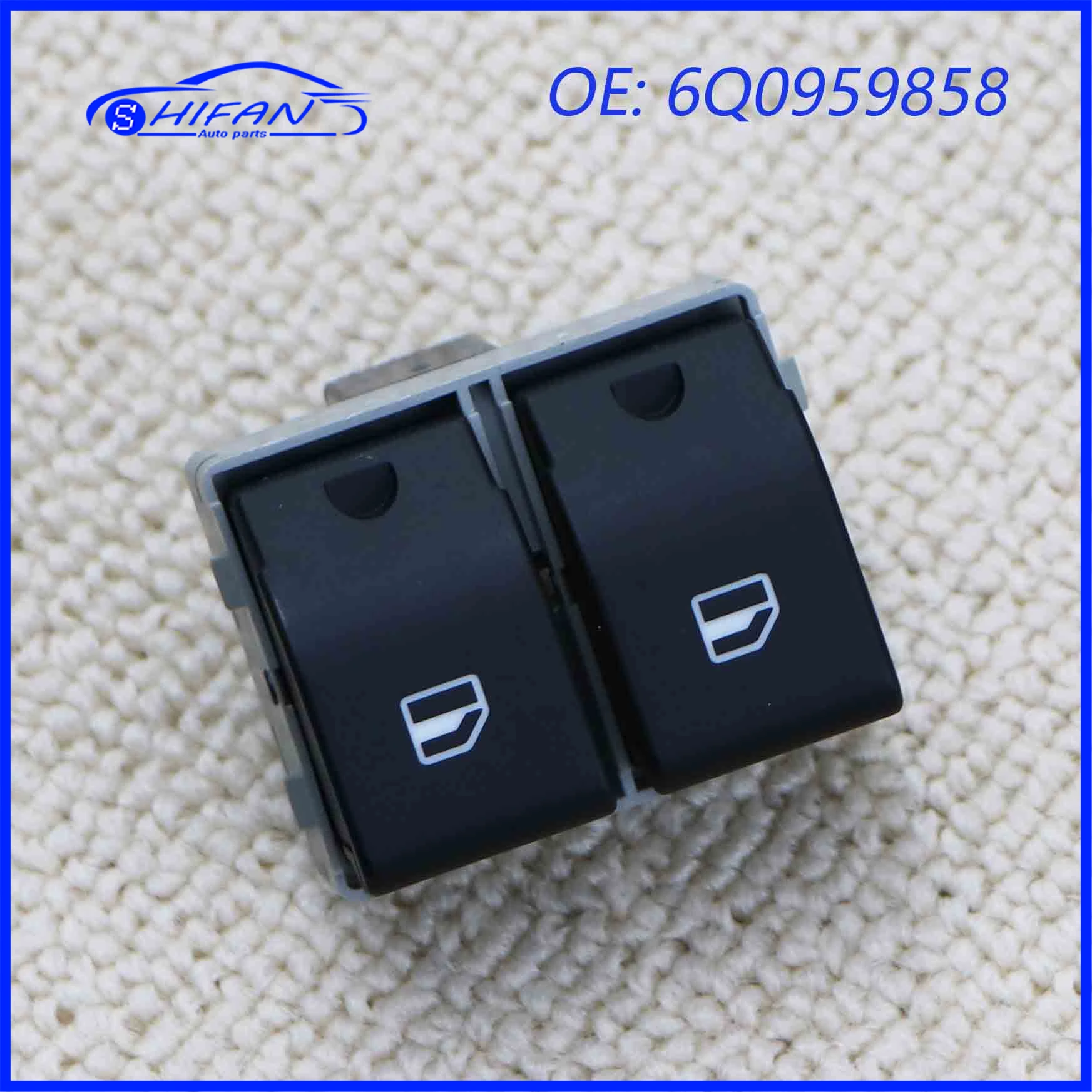 

6Q0959858 для VW Seat Ibiza Cordoba POLO 9N 2001- 2009 кнопки переключателя оконной консоли питания ABS Front Electric 6Q0959858A