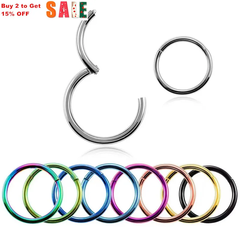 1 2 кольцо в носу шарнирные кликеры сегментные кольца спиральная перегородка