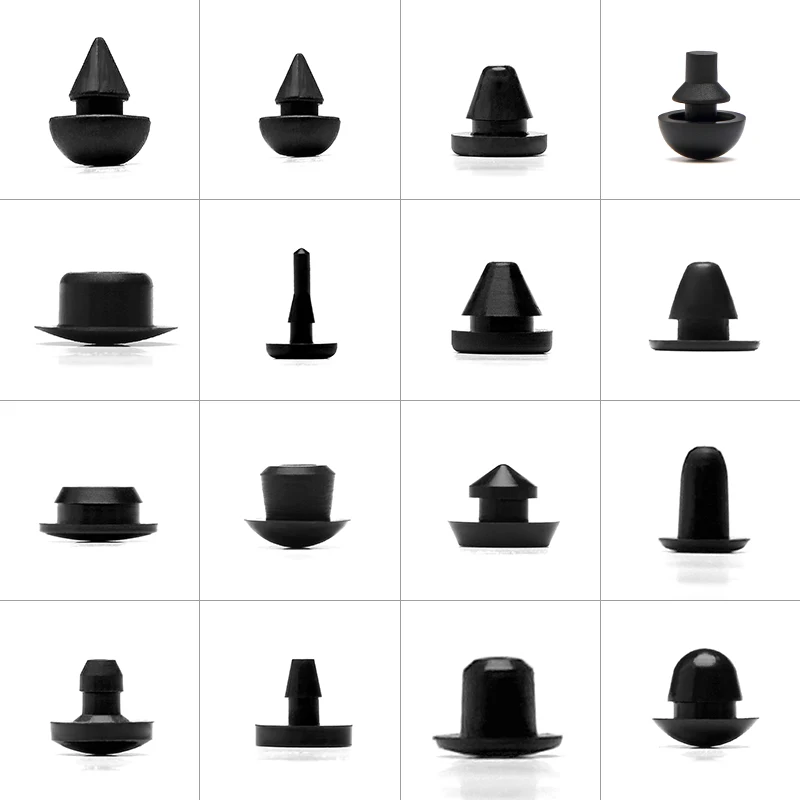 

Black Silicone Plug Rubber Stopper Soft Match High Elasticity Conical Damping Waterproof Low Temperature Resistance Mute Shock