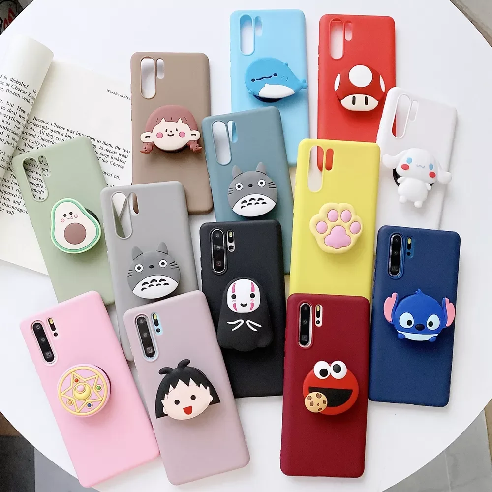 

Cartoon Phone Holder Case For Xiaomi Redmi Note 8 9 Pro 7 9S 8T Cover Soft Silicone TPU Stand Case For Xiaomi Redmi 10X 8A 7A