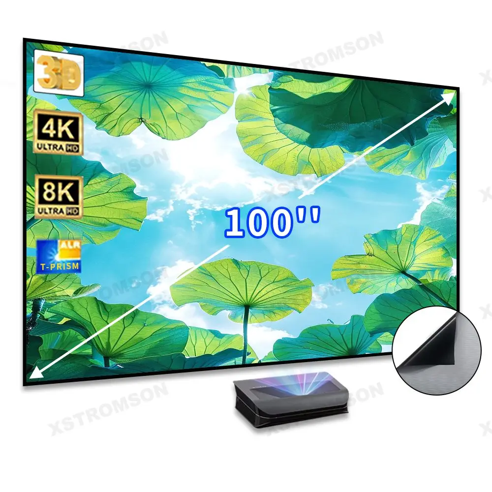 100-дюймовый экран проектора ALR UST 16:9 с фиксированной рамкой серый антисветовой