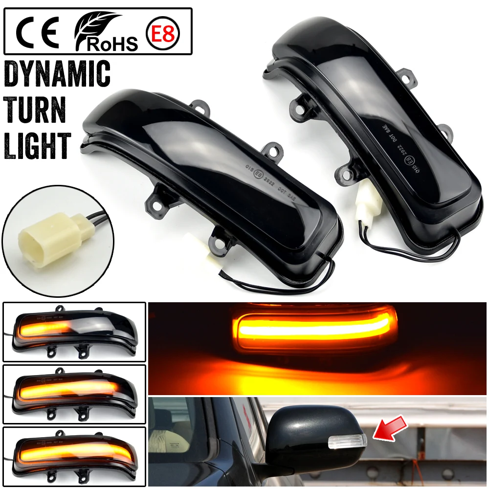 

For Toyota Alphard AH20 Vellfire 4Runner Highlander RAV4 Dynamic Turn Signal Light Side Mirror Indicator Sequential Blinker Lamp