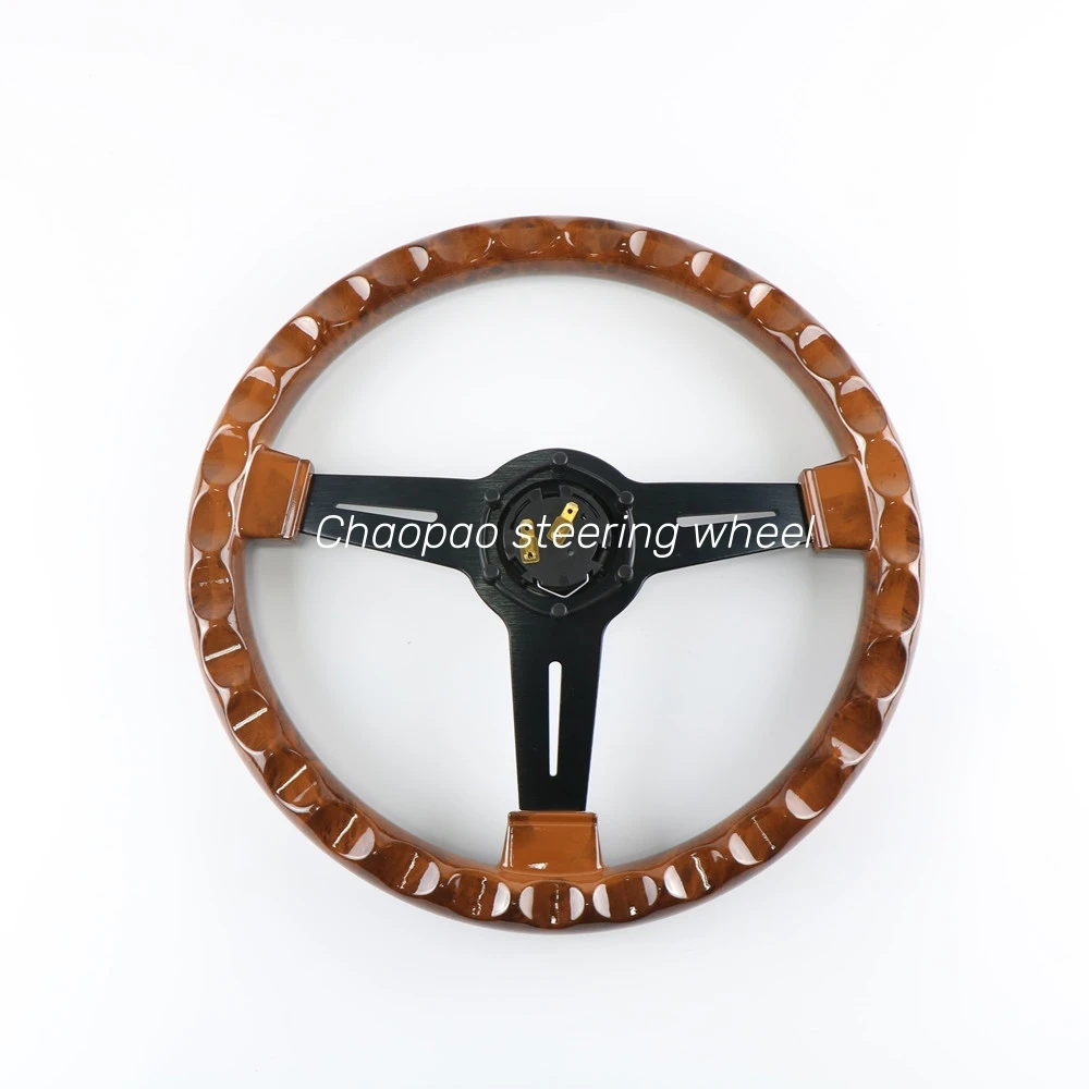 Руль деревянный универсальный 14 дюймов 350 мм персиковый цвет