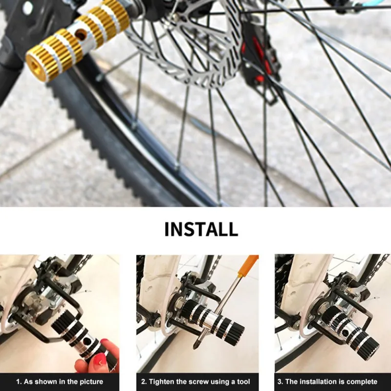 Велосипедные педали 1 пара подставка для ног нескользящая алюминиевый сплав BMX