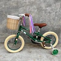 mount basket hand woven rattan bicycle storage holder wicker bike basket cargo bag child bicycle front handlebar for bike part