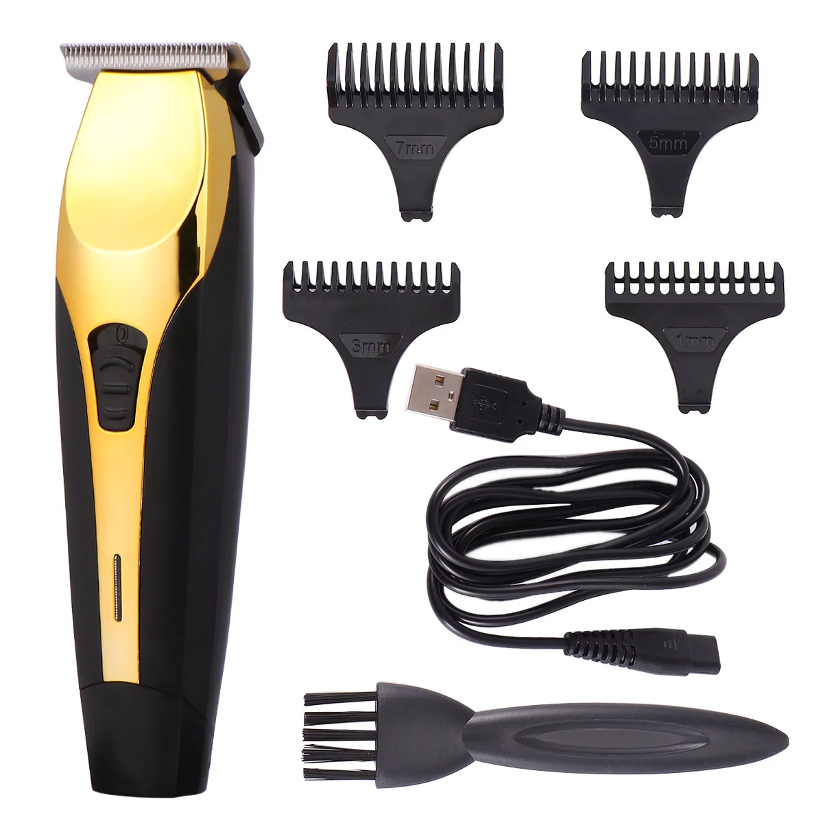 

Rechargeable Cordless Hair Clipper Professional Haircut Kit for Men (Golden)