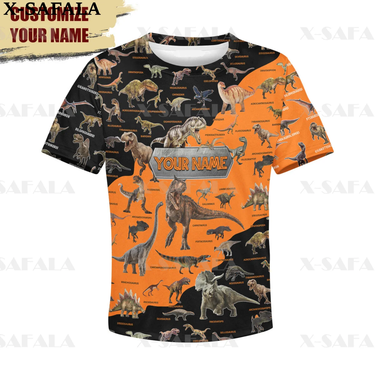 

Surfing Dinosaur Fossils Kids Boys 3D Print T Shirt Short Sleeves Tops Girls Children Clothing Summer Tee Toddler Clothes-3