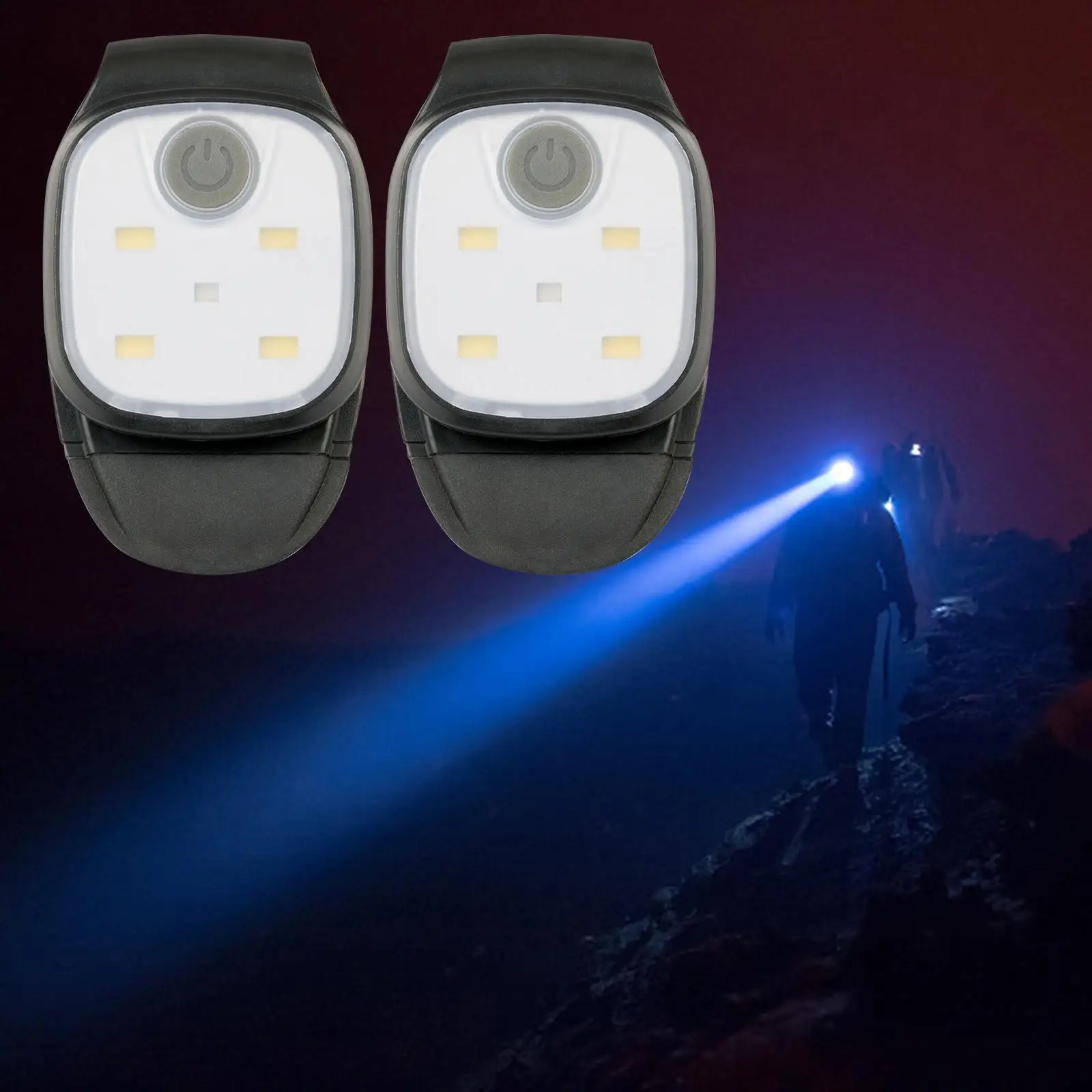 

2Pcs LED Flashing Light Joggers Walking Dogs Clip Safety Lights Signal Light