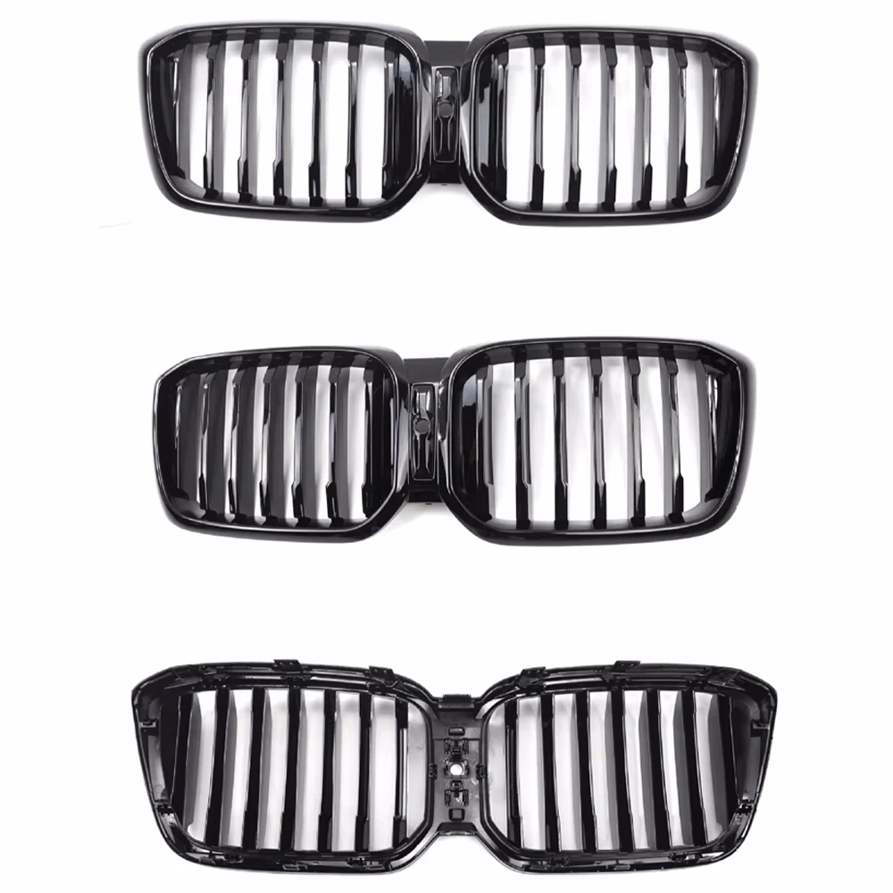 Фото Для BMW X3 G01 X4 G02 LCI 2022 2023 2024 xDrive20i M40i: Передняя решетка радиатора (одинарная/двойная) в стиле Racing №3