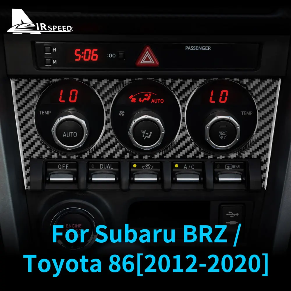 

Аксессуары из углеродного волокна для Subaru BRZ, Toyota 86 2012-2020, автомобильная Центральная панель кондиционирования воздуха, кнопка переменного т...