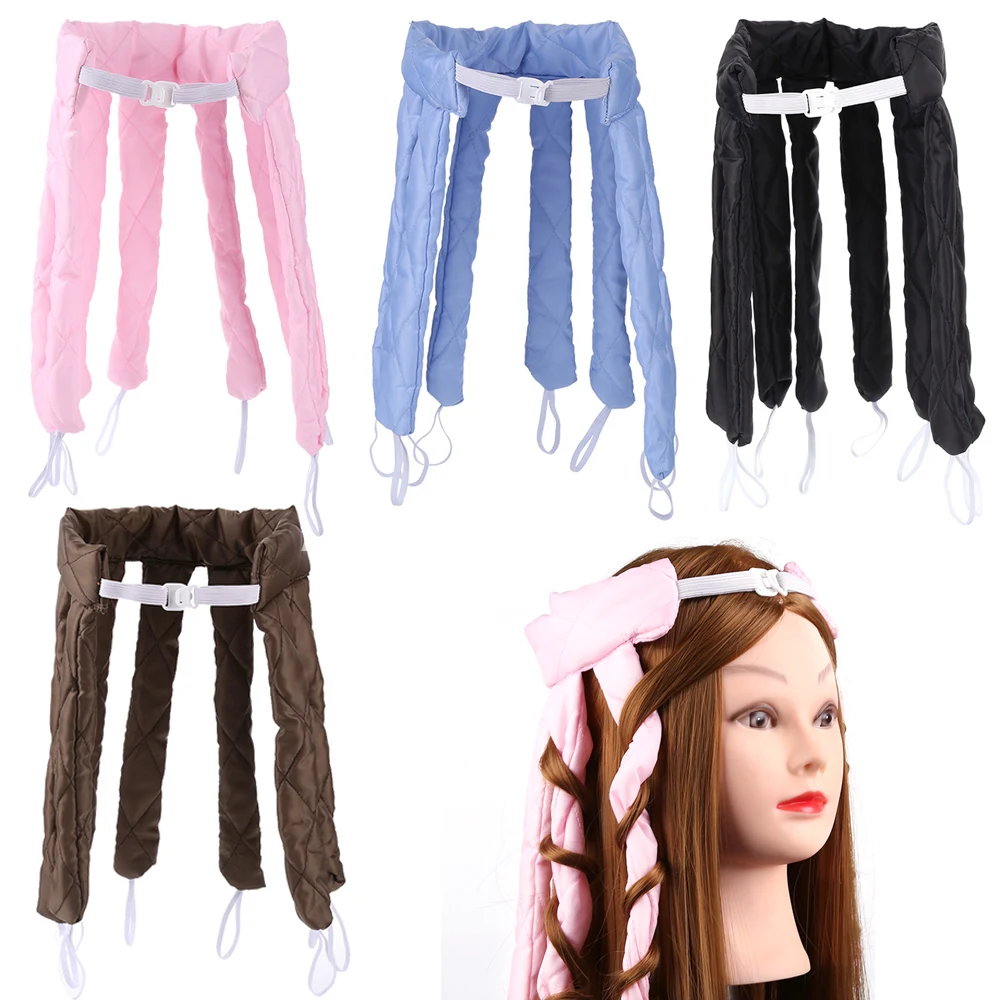 

Hair Curler Headband Heatless Curling Rod Headband No Heat Soft Foam Rollers Lazy Wave Formers Silk Ribbon Sleeping Styling Tool