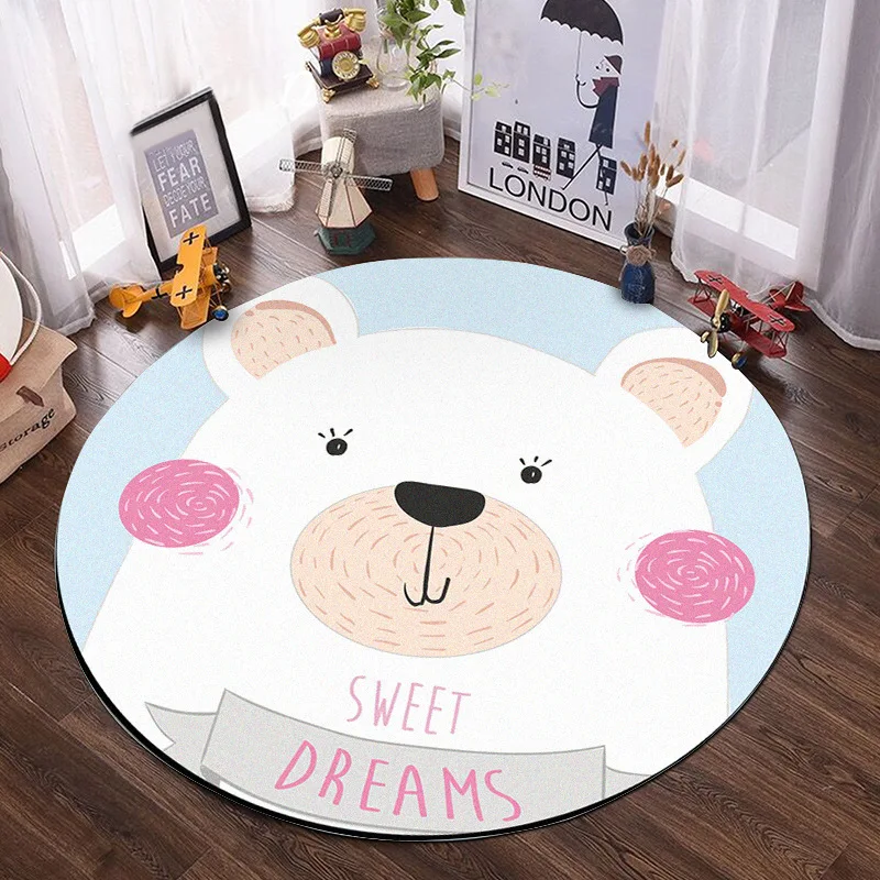 

Cartoon Kid Carpet Animal Bear Dolphin Printed Child Playing Floor Mat Modern Carpets for Palor Bedroom Living Room Rug Tapis