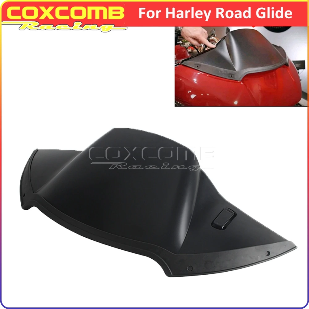 

Верхняя крышка воздуховода, обтекатель, аксессуары для мотоциклов для Harley Road Glide Ultra Special CVO Limited ST FLTRX 2015-2024, черный