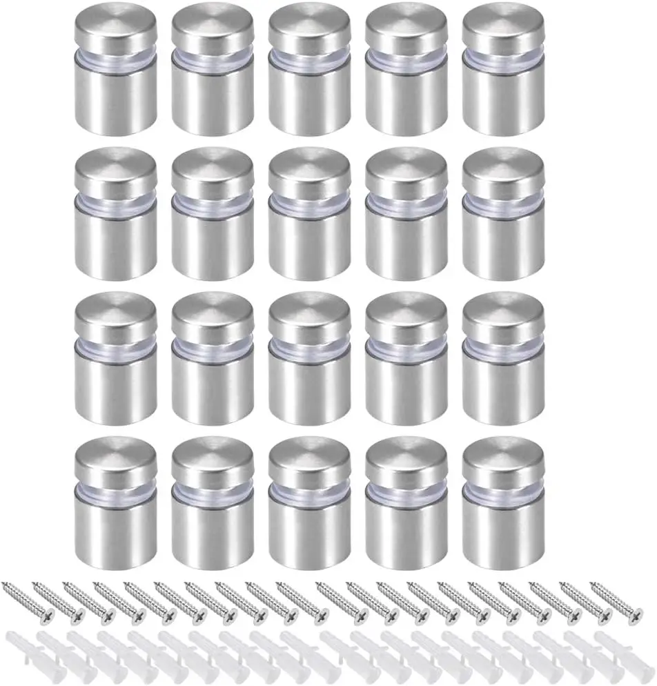 

Keszoox 5/8 Dia x 7/8"(16x23mm) Standoff Screws Wall Mount Sign Holders Acrylic Glass Nails with Screws 20pcs