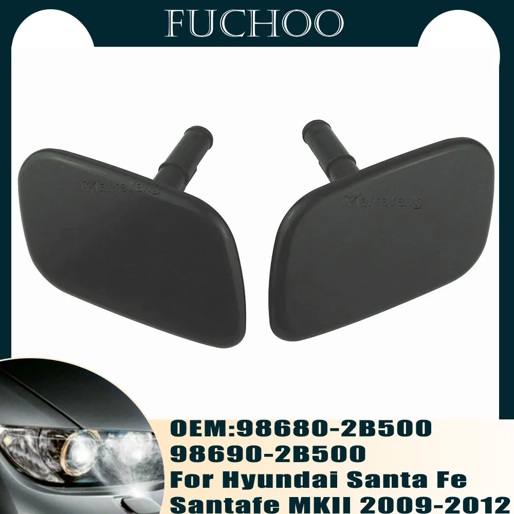 

Left&Right Front Headlight Washer Spray Nozzle Cover Cap For Hyundai Santa Fe Santafe MKII 2009-2012 98680-2B500 98690-2B500
