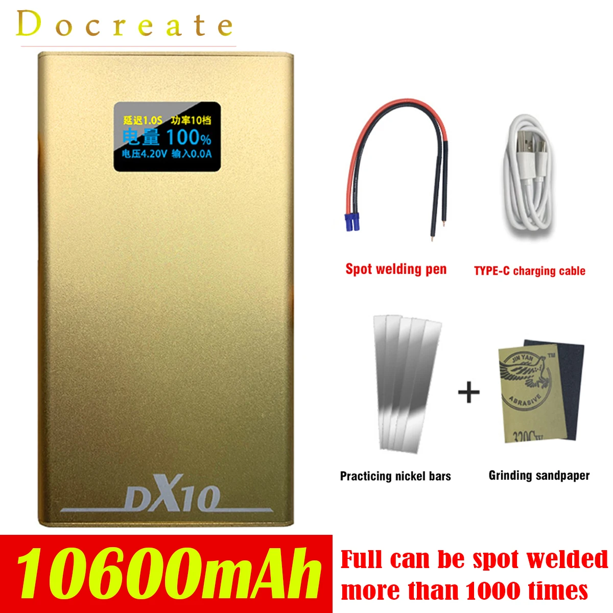 Регулируемый строительный инструмент DX10 портативный для точечной сварки OLED 0 2/0 3