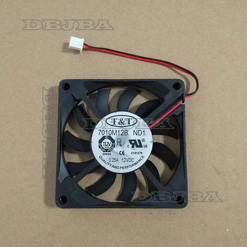 Вентилятор охлаждения для 7010M12B ND1 7 см 7010 70 мм вентилятор 70x70x10 мм 12 В а 2-контактный Тонкий Вентилятор охлаждения с шарикоподшипником