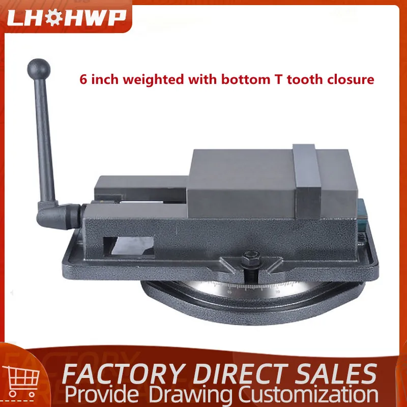 

1 шт. 6-дюймовый Утяжеленный ремень нижний фрезерный станок ЧПУ прецизионные Угловые фиксированные плоские тиски Т-образные зубья закрывающ...