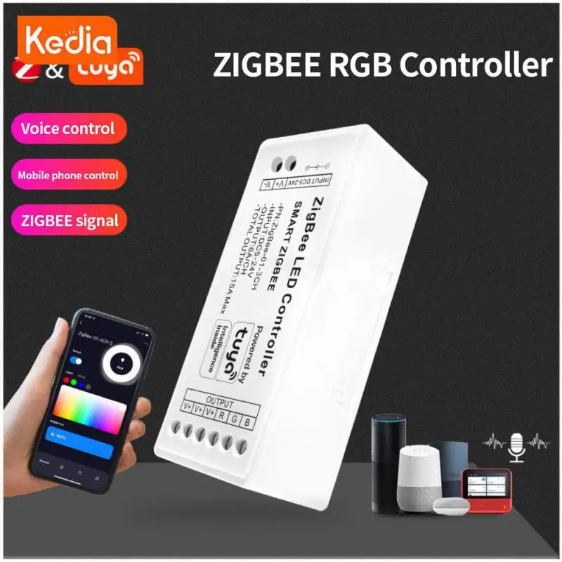 

Tuya Led Strip Light Controller Single Color Dual Color Rgb Rgbw Rgbcw Led Strip Switches Work With Alexa Google Home Zigbee Diy