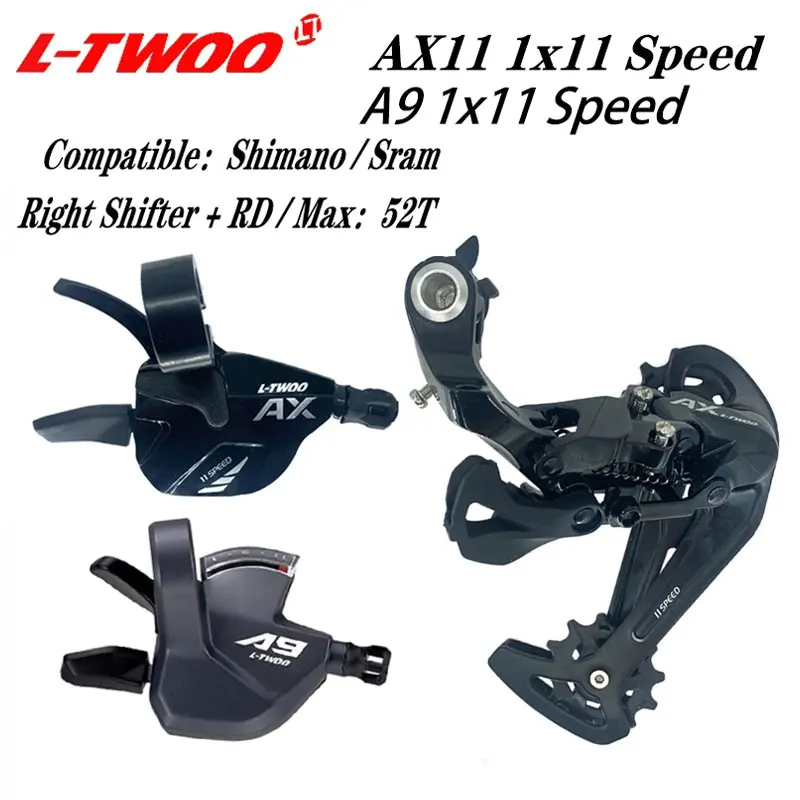 

LTWOO AX11 11 11 скоростной набор велосипедных аксессуаров рычаг переключения передач и задний переключатель передач MTB 42 46T 50T 52T 11v совместим с SHIMANO Sram