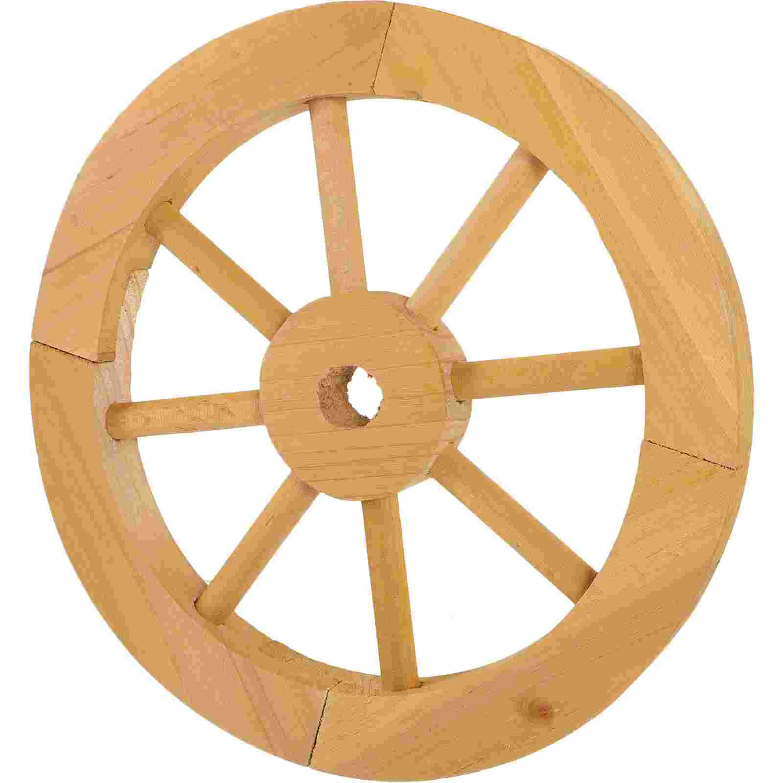 

Retro Wooden Wheel Carriage Trolley Handmade Solid Ornament Decoration Interior Home Wall Decorate Decorative Hanging