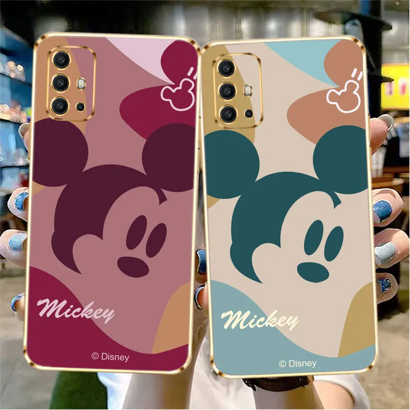 

Soft Plating Case For Motorola G30 G40 G50 G60 E6s E7 E7i G8 G9 Play Power Lite G Stylus Edge 20 Cotton Candy Color Mickey Mouse