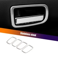 for mitsubishi outlander accessories 2014 2016 stainless steel car inner door bowl protector frame decoration cover trim 4pcs