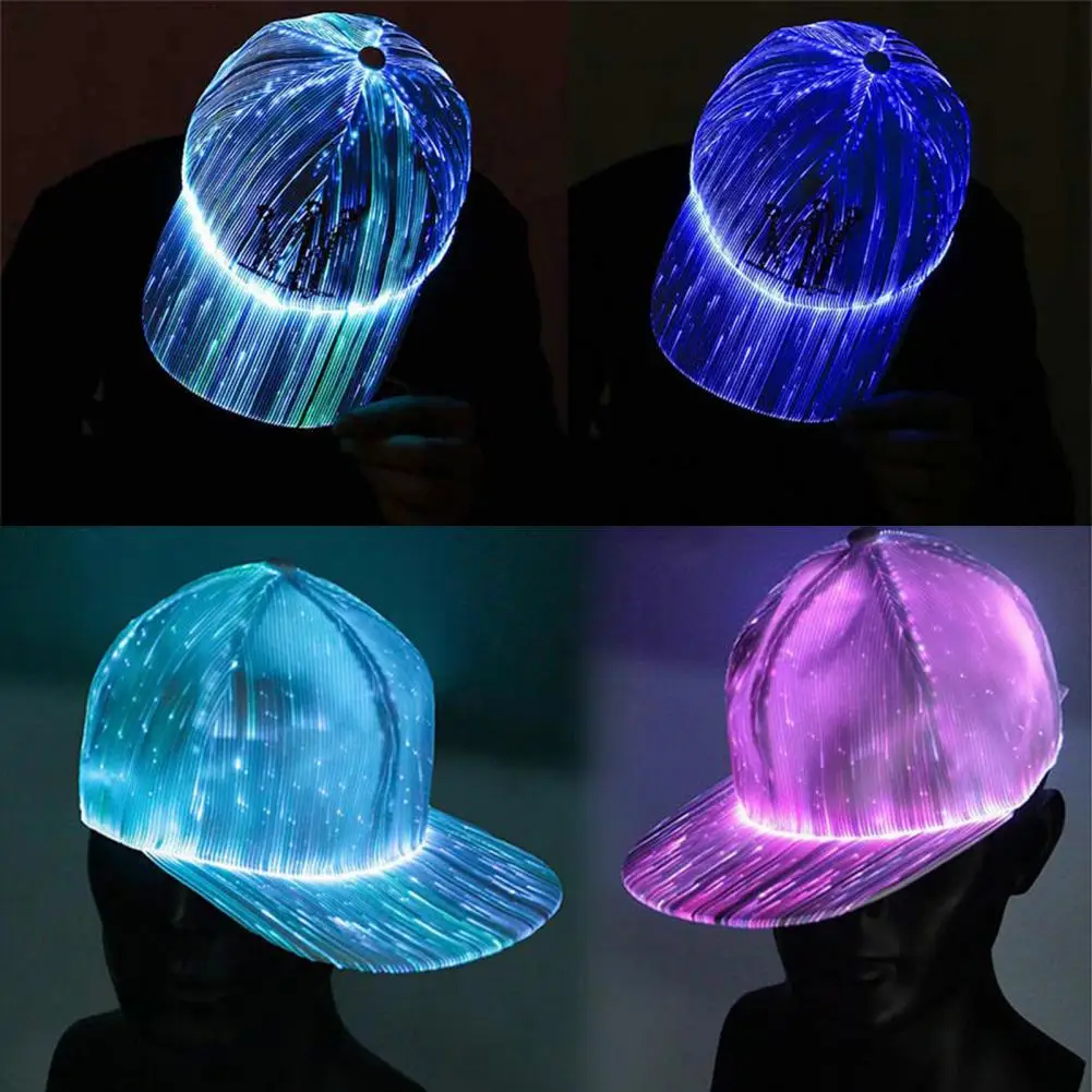 Головной убор с перезаряжаемой светодиодной подсветкой регулируемая