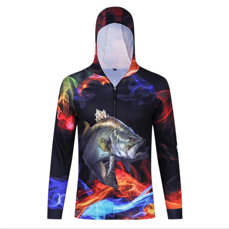 2024 Long Sleeve Men Fishing Jersey Professional Breathable Quick Dry Fishing Hoodie Anti-UV Outdoor Men Clothes Fishing Coat