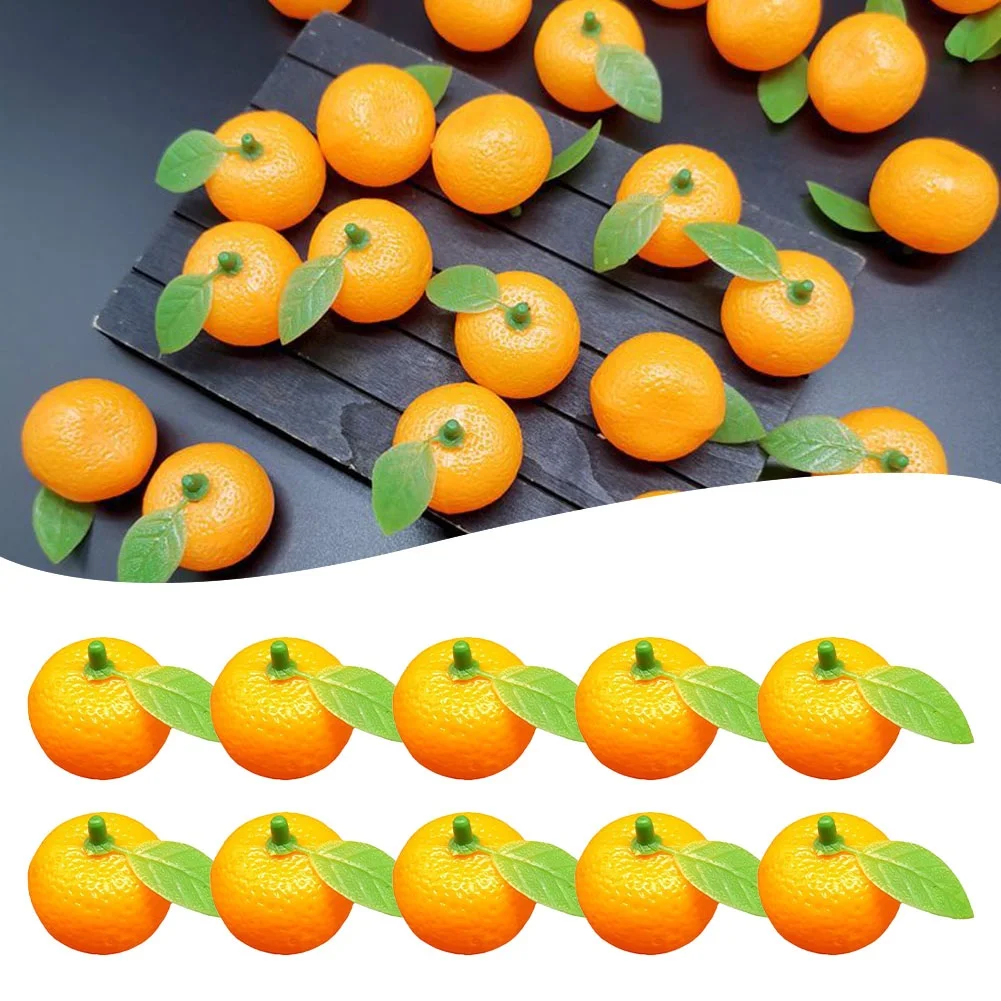 

10pcs Realistic Fake Orange Simulation Orange Plastic Foam Fake Artificial Fruit Home Decoration Display Photography Props