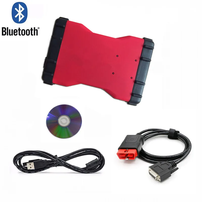 VD TCS CDP красный VD600 с 2020,23 программным обеспечением OBD2 Bluetooth сканер диагностический инструмент Tnesf Delphis Orpdc VD DS150E CDP для автомобилей и грузовиков
