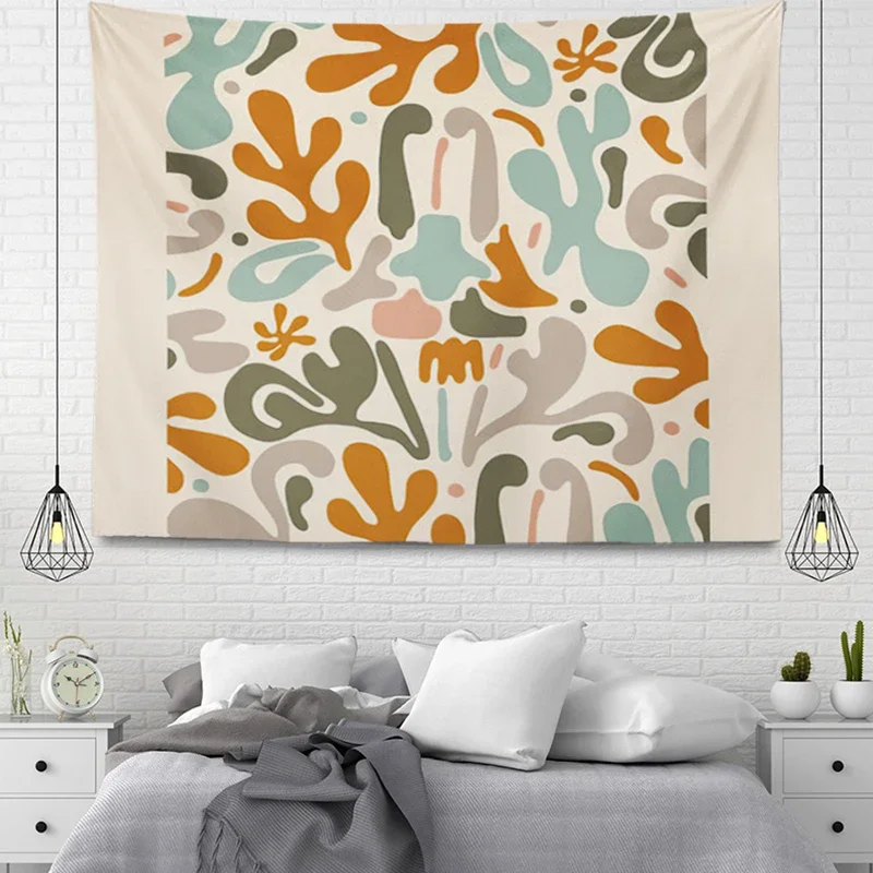 Wall tapestry aesthetic Home room decor boho accessories hanging large fabric autumn simple Bedroom carpet nordic plant