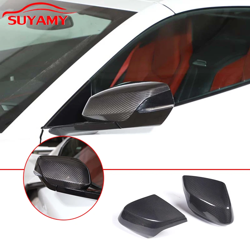 

Real Carbon Fiber Rearview Mirror Housing Protective Cover For Corvette C8 Stingray Z51 Z06 2020-2023 Car Accessories