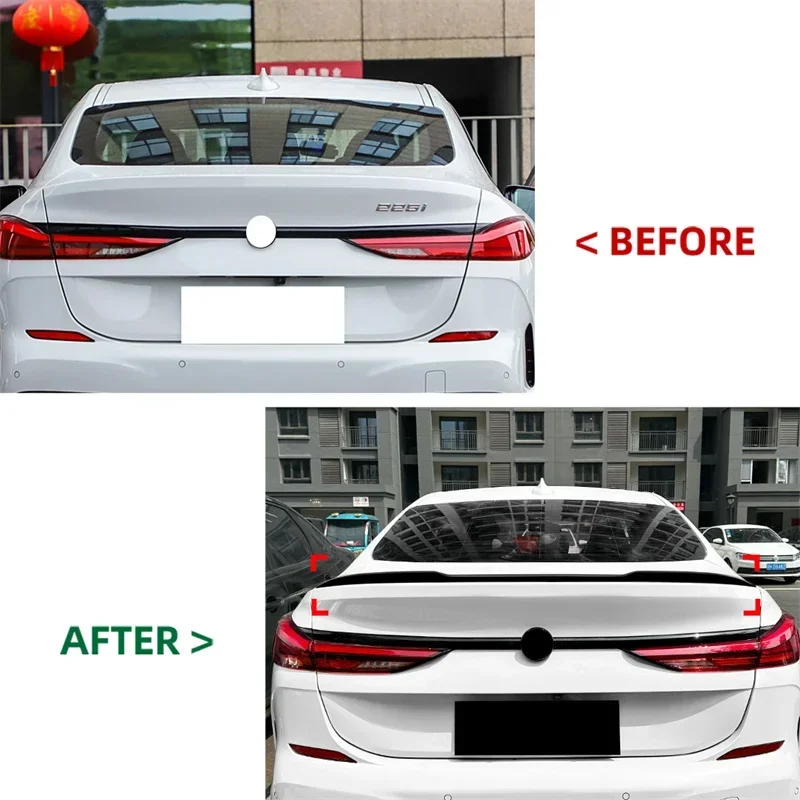 Фото MP автомобильный задний спойлер, хвостовые крылья для BMW 2 серии F44 Gran Coupe 2020 + верхние плавники, спойлер, внешняя модификация №3