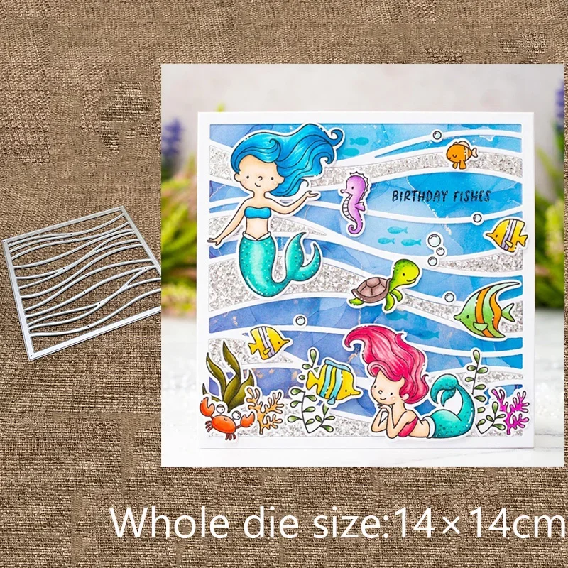 Новый дизайн ремесло металлический трафарет штампы волнистая рамка украшение