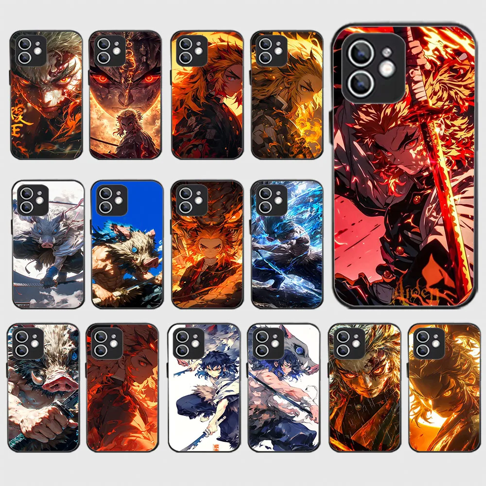 Черный силиконовый чехол WEA-7 Demon Slayer для Xiaomi Poco C40 65 F1 3 5 6 M3 4 X3 Pro