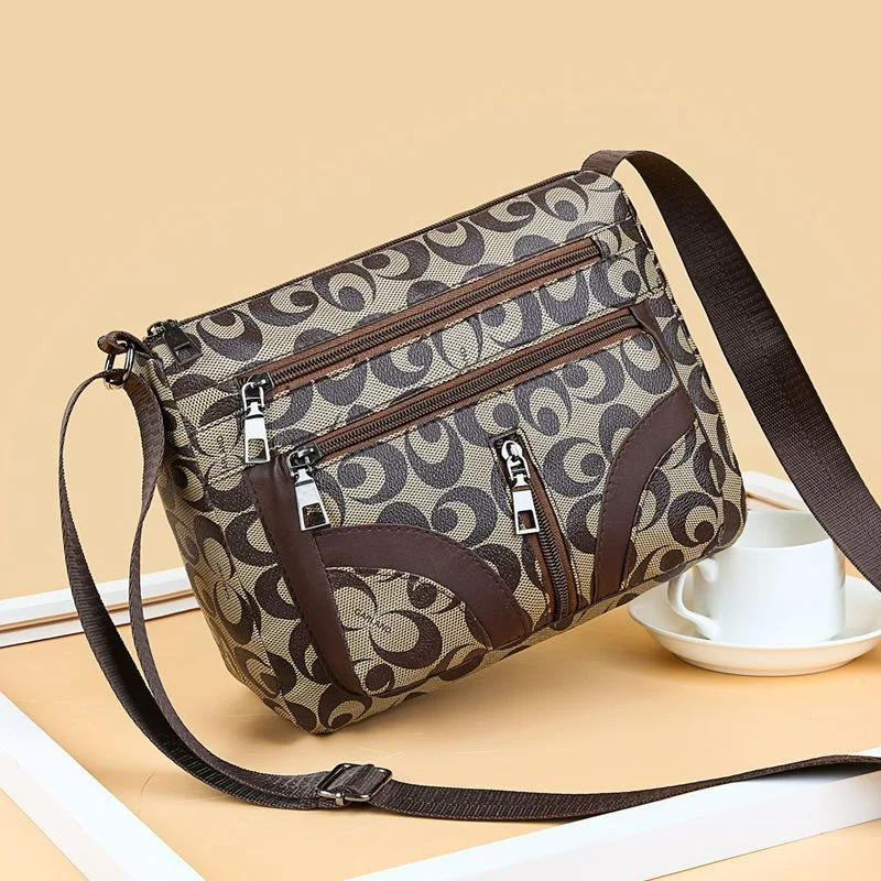 2023 New Multi layered Middle aged Women Bag Women Fashion Shoulder Bag Cross Shoulder Bag Wallet Shopping  Large Capacity