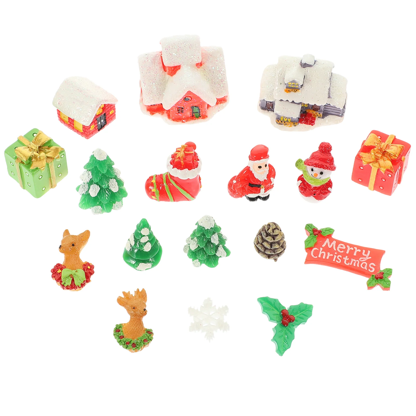 

Mini Christmas Ornaments Miniature Figurines Decor Miniatures Village Table Decoration
