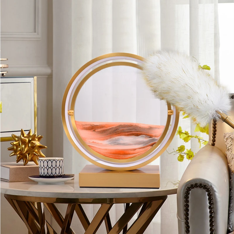 

Art Sandscapes Quicksand Desk Lamp Desk Lamp Sand Painting Art Painting, USB Cable Control Rotating Home Decor